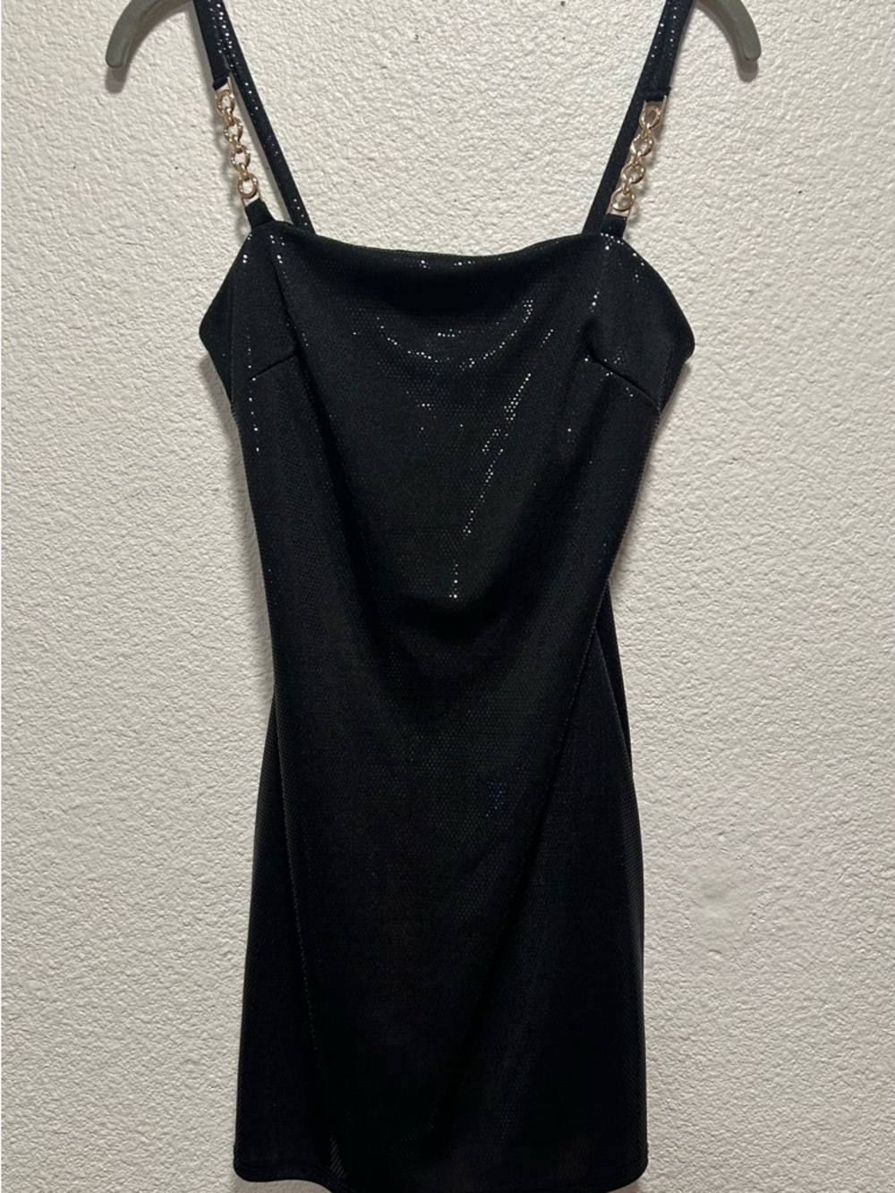Black Chain-Strap Party Dress